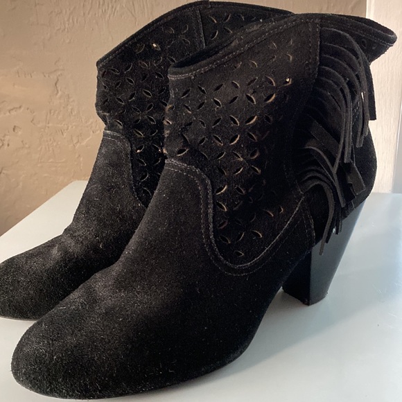 Jessica Simpson Suede Fringe Booties - Picture 2 of 10